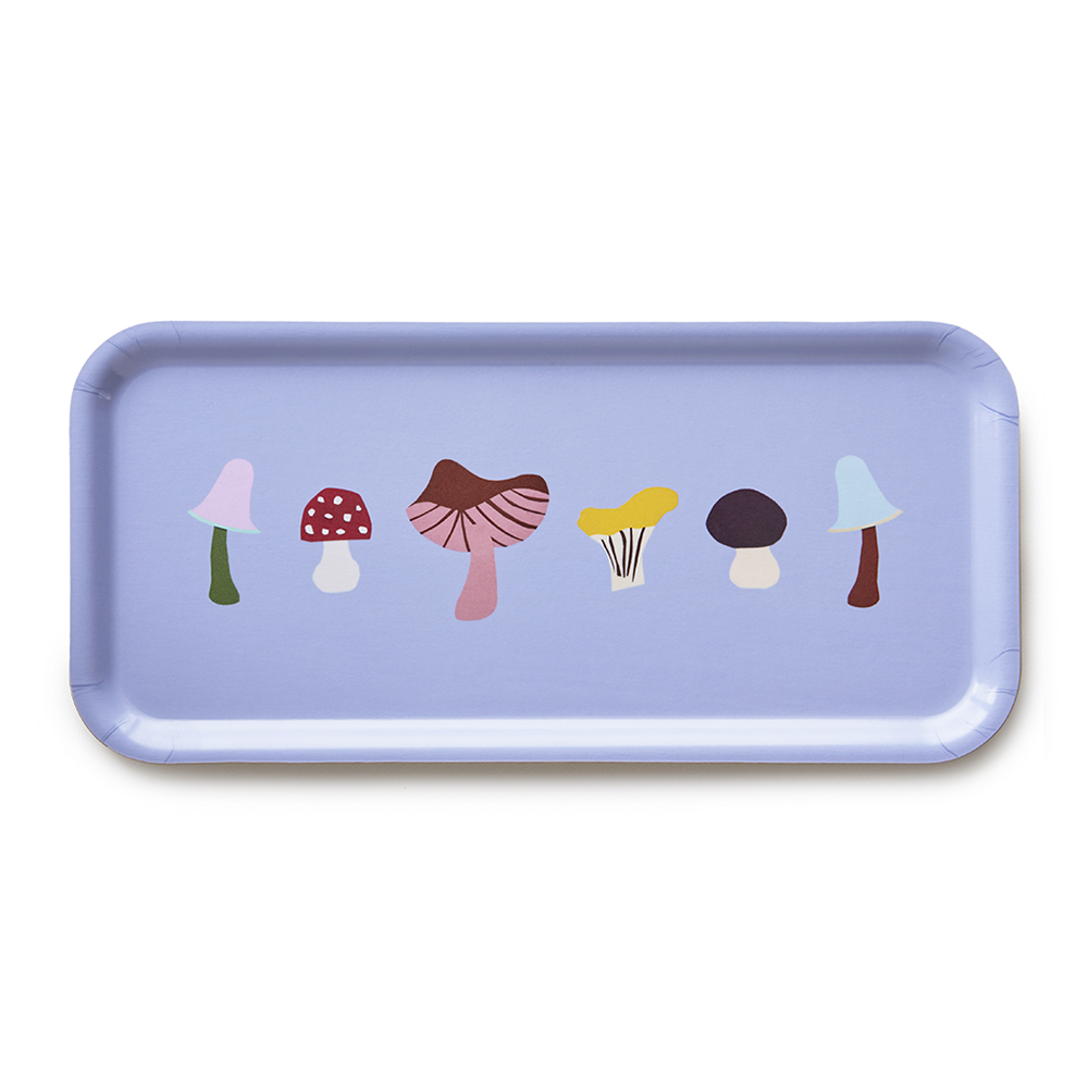 'Mushroom Family'  Serving Tray - 32x15 cm - Dove
