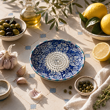 Grater plate blue