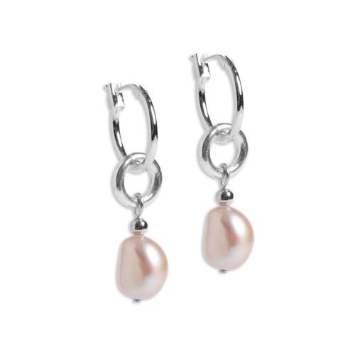 Pearls for Girls örhängen med rosa sötvattenspärla