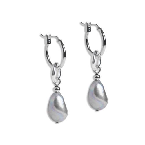 Pearls for Girls örhängen med grå sötvattenspärla