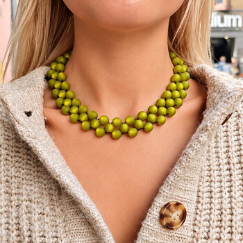 IAMLUND Kaskad halsband lime
