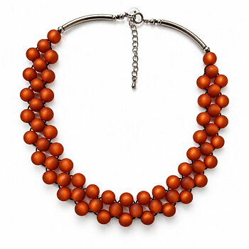 IAMLUND Kaskad halsband rostorange