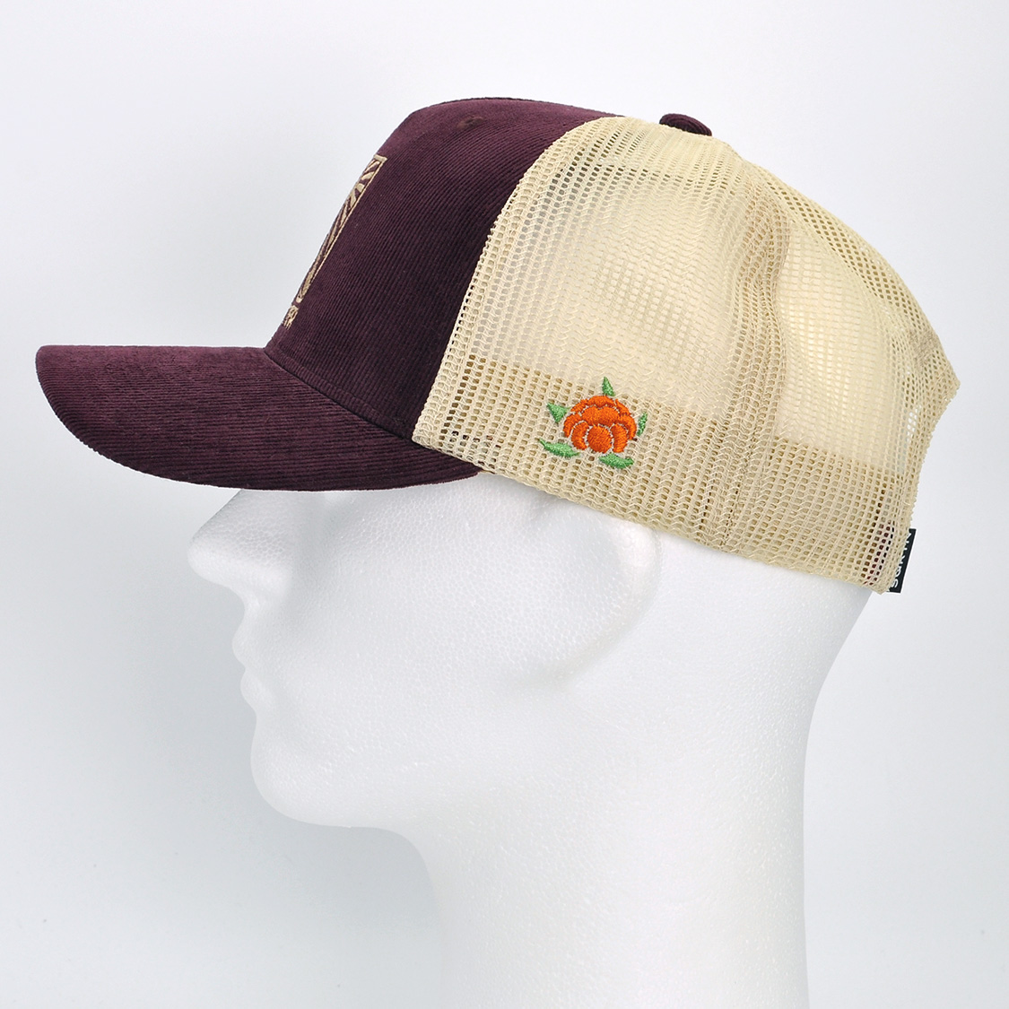 SQRTN - Granen Trucker Cap Burgundy Corduroy - 2
