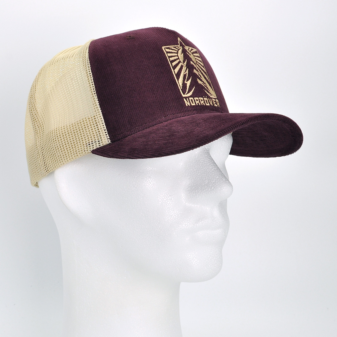 SQRTN - Granen Trucker Cap Burgundy Corduroy - 4