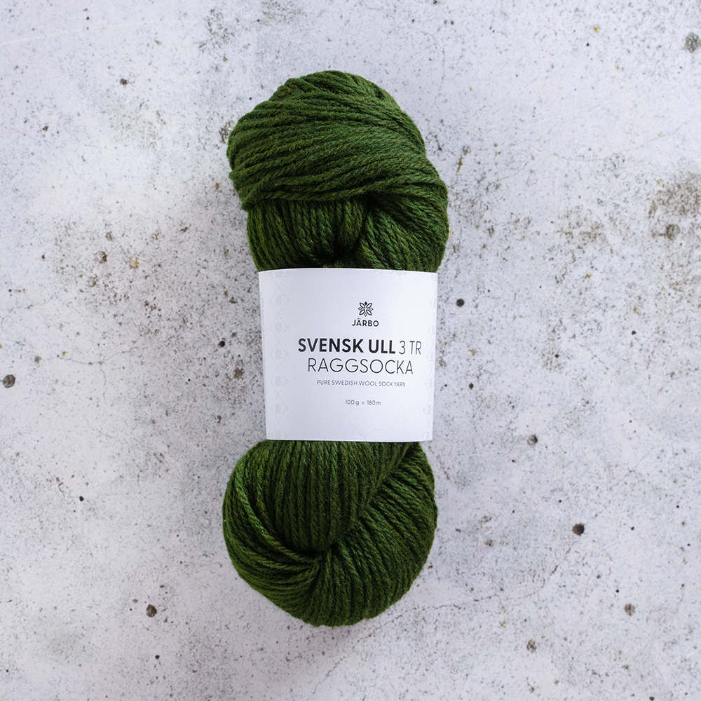 Svensk Ull 3 tr Raggsocka 208 Tracker Green