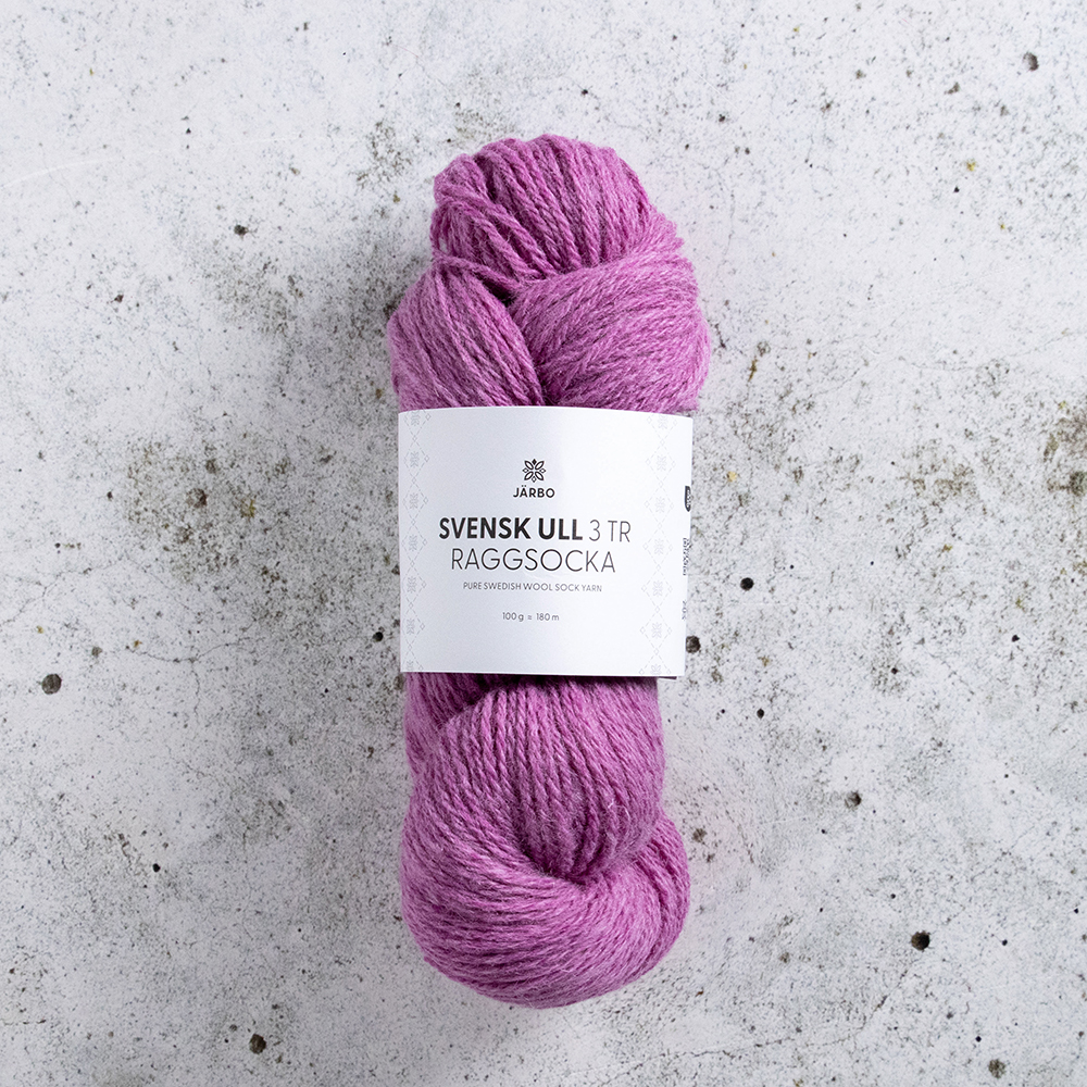 Svensk Ull 3 tr Raggsocka 209 Rallarros Pink