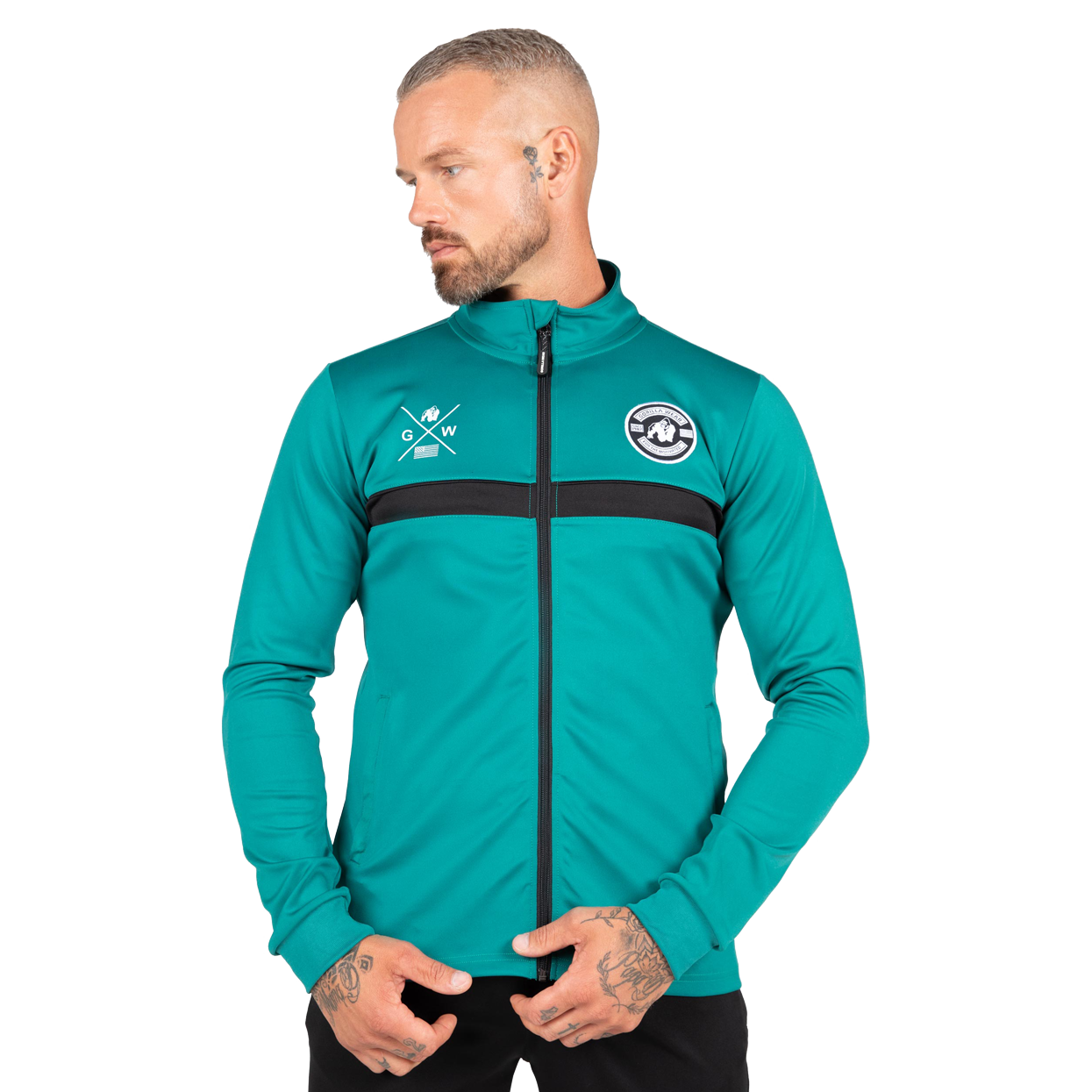 Vernon Track Jacket, teal green - 8