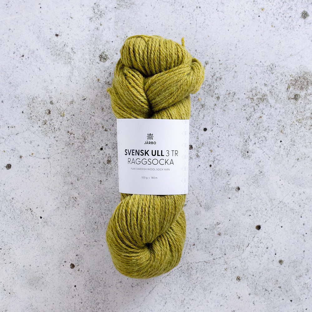 Svensk Ull 3 tr Raggsocka 219 Runestone Green