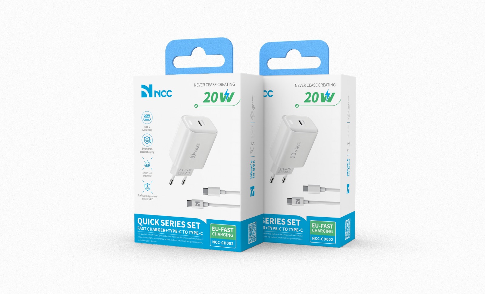 NCC 20W ADAPTER + TYPE C - C 1M FAST CHARGER - 2