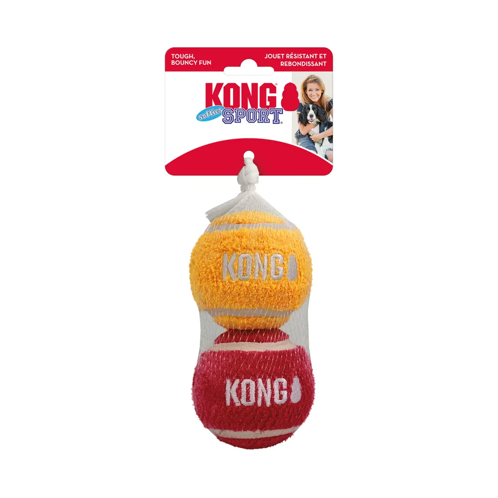 Kong Sport Softies Ball L 2-pack Mix, 7,6cm