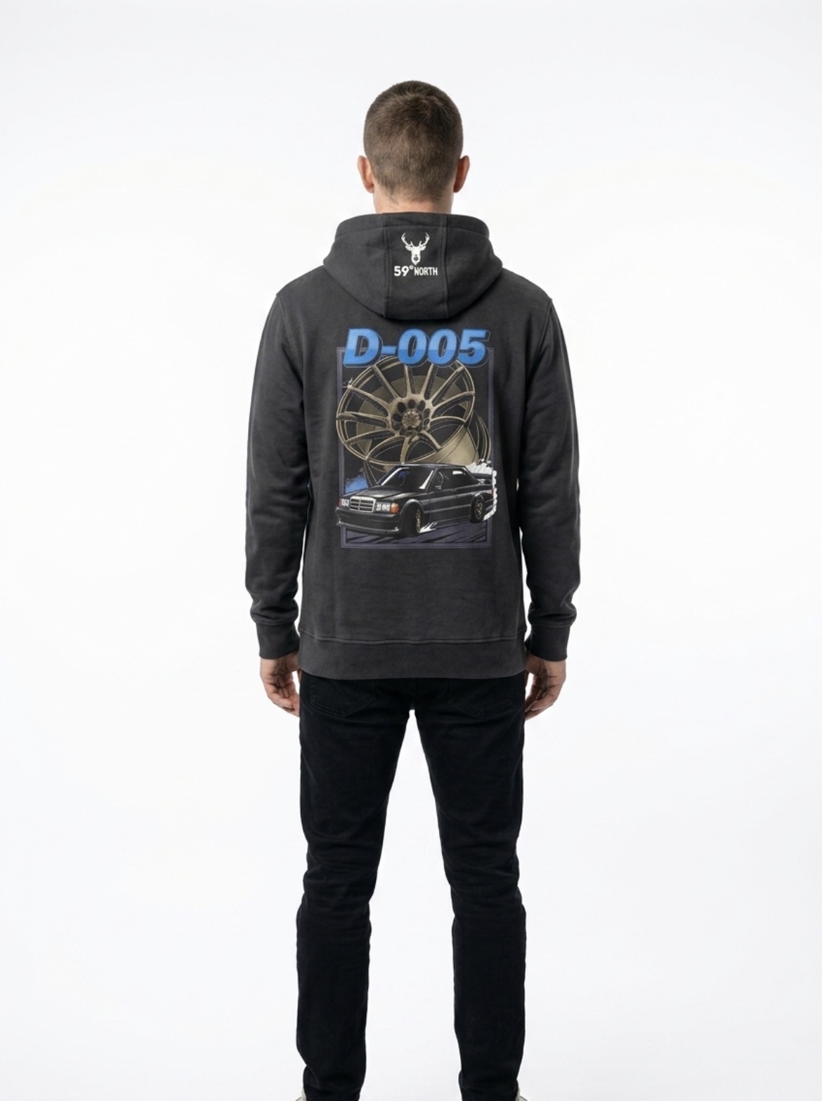 59°North Wheels Hoodie "D-005" black