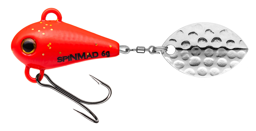 SpinMad Mag 6 g är en kompakt och effektivt spinnertail med en livlig gång som skapar vibrationer och reflexer i vattnet. Ett riktigt bra val för abborre, öring, regnbåge