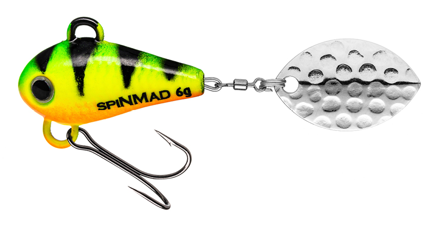SpinMad Mag 6 g är en kompakt och effektivt spinnertail med en livlig gång som skapar vibrationer och reflexer i vattnet. Ett riktigt bra val för abborre, öring, regnbåge