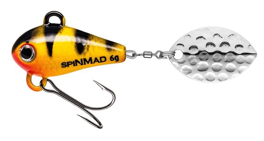 SpinMad Mag 6 g är en kompakt och effektivt spinnertail med en livlig gång som skapar vibrationer och reflexer i vattnet. Ett riktigt bra val för abborre, öring, regnbåge