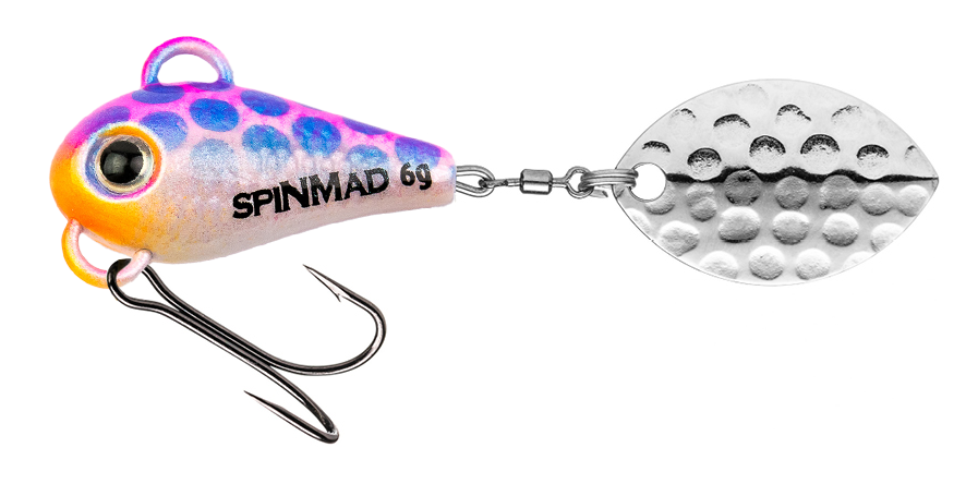 SpinMad Mag 6 g är en kompakt och effektivt spinnertail med en livlig gång som skapar vibrationer och reflexer i vattnet. Ett riktigt bra val för abborre, öring, regnbåge
