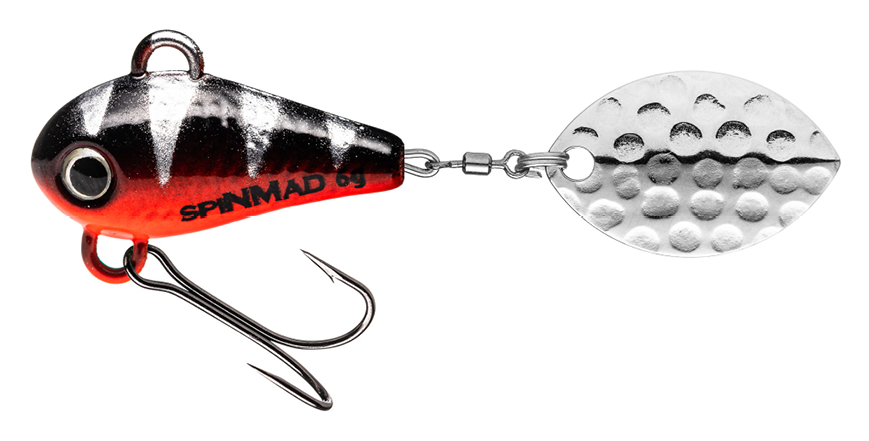SpinMad Mag 6 g är en kompakt och effektivt spinnertail med en livlig gång som skapar vibrationer och reflexer i vattnet. Ett riktigt bra val för abborre, öring, regnbåge