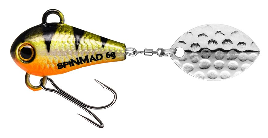 SpinMad Mag 6 g är en kompakt och effektivt spinnertail med en livlig gång som skapar vibrationer och reflexer i vattnet. Ett riktigt bra val för abborre, öring, regnbåge