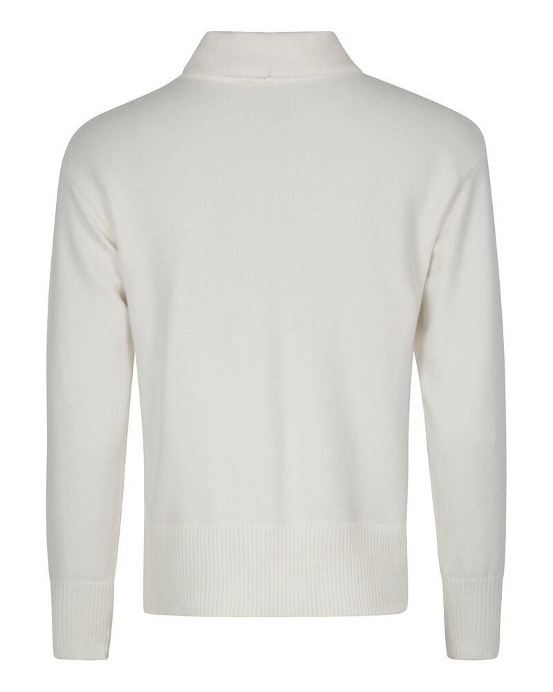 Jumper med knutkrage offwhite