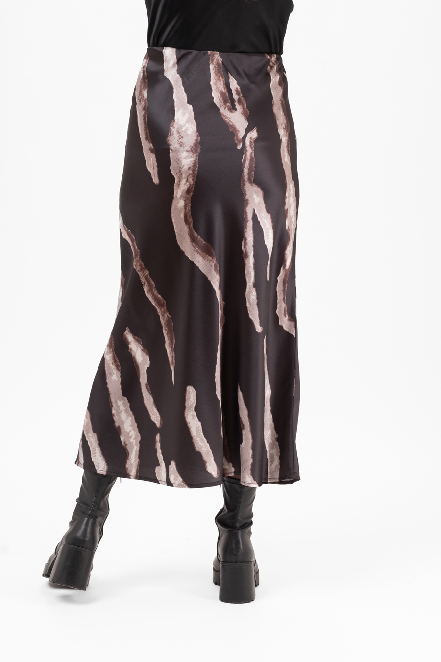 Capri Collection Hera Skirt Black/Sand /Coffee - 3