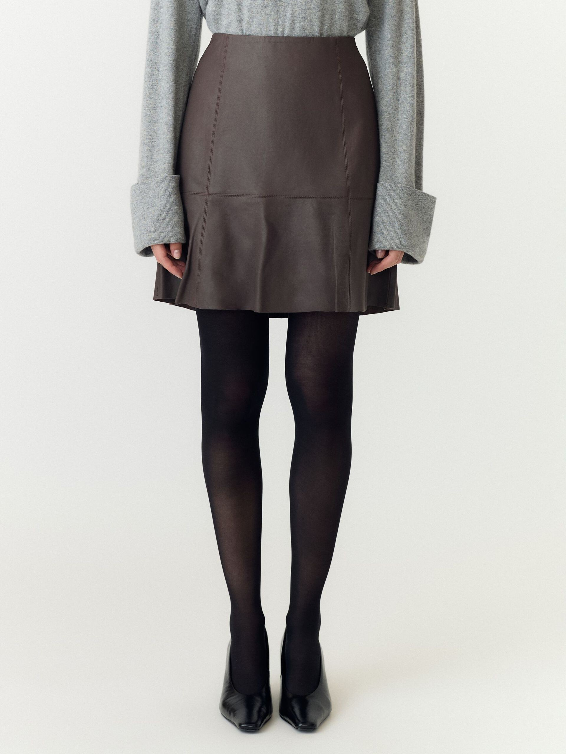 YasColly MW Naplon Leather Skirt - YAS
