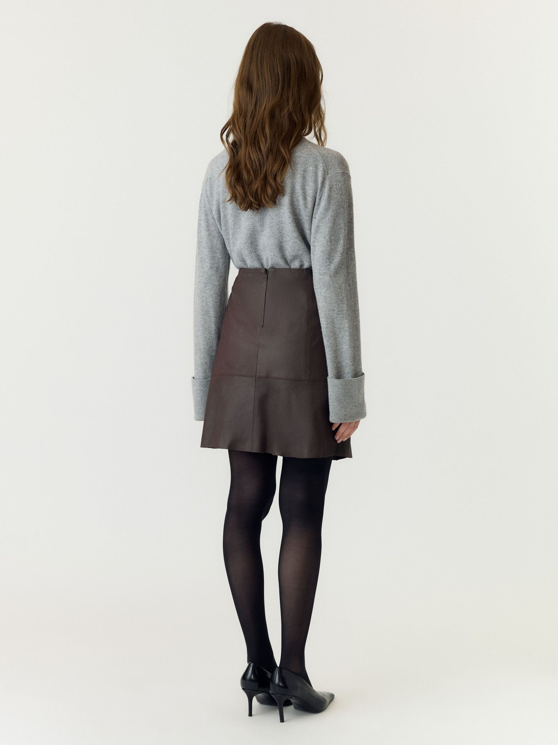 YasColly MW Naplon Leather Skirt - YAS