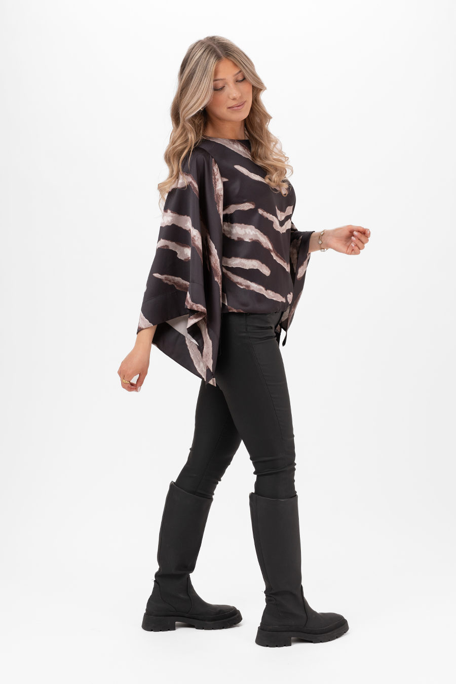Capri Collection Hera Blouse Black/Sand/Coffee - 5