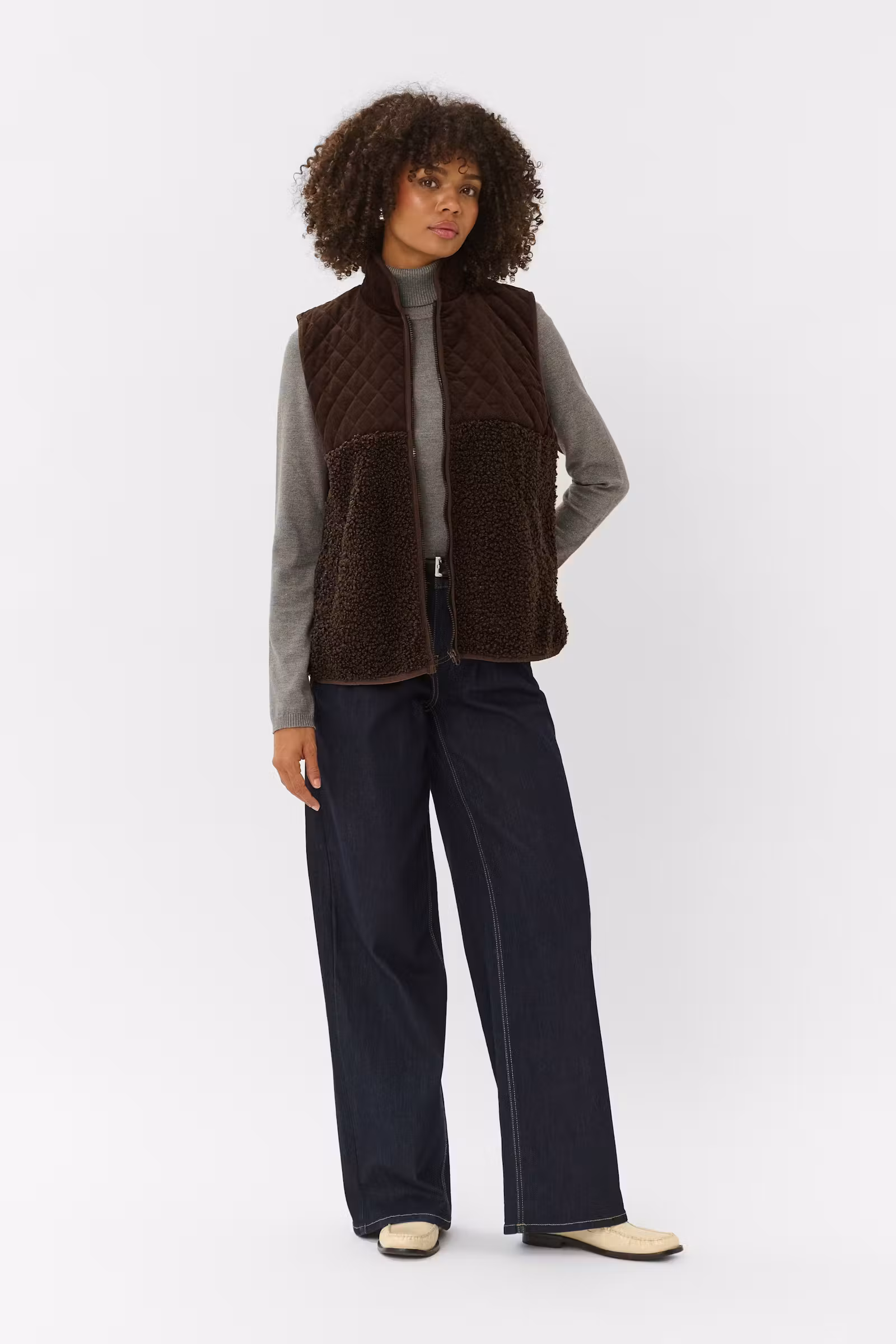 Culture Lenia Vest Coffeebean - 2