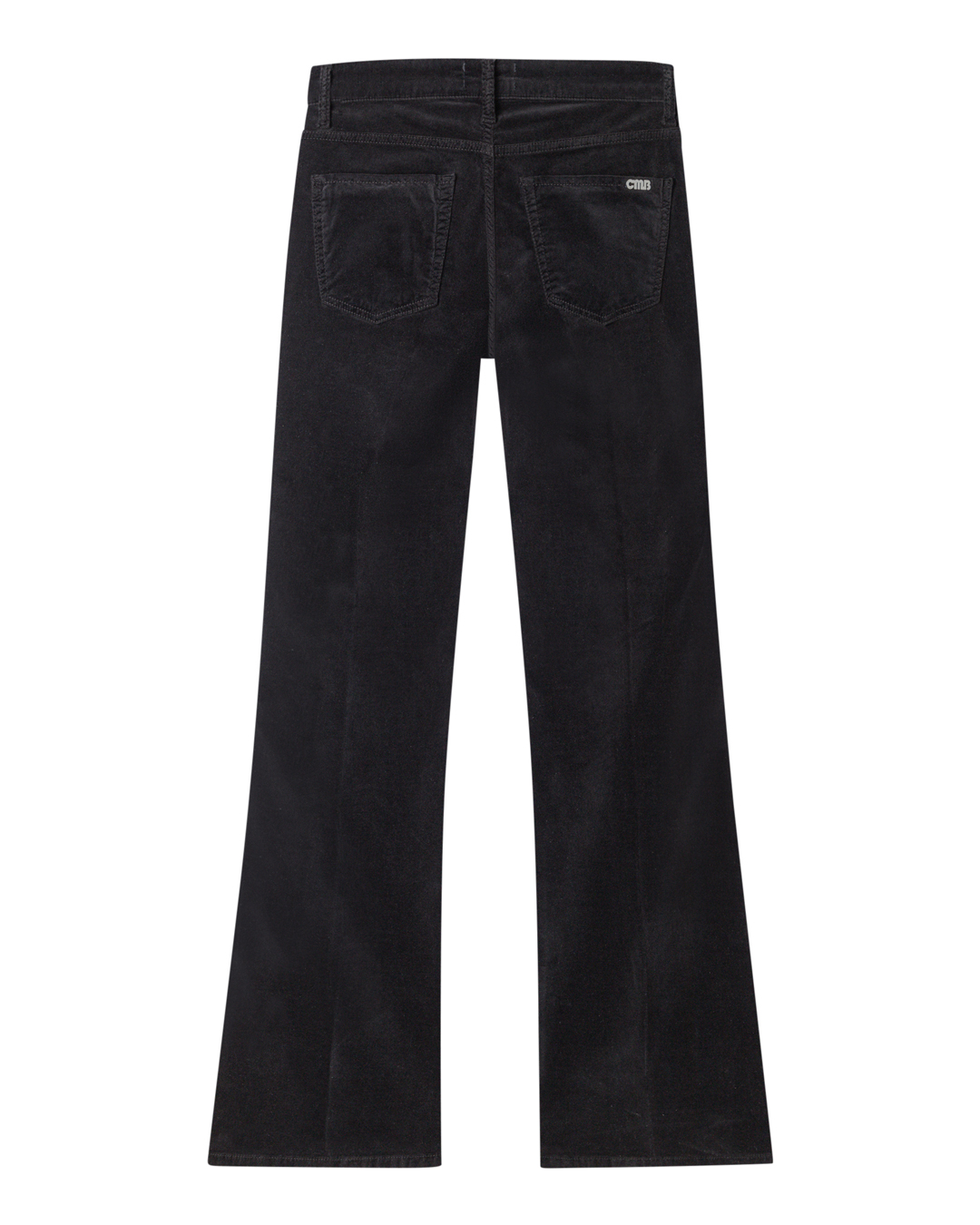 Sammetsbyxa Paris flared carbon svart - 2