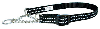 Alac Hundhalsband Halvstryp Large 60cm Svart