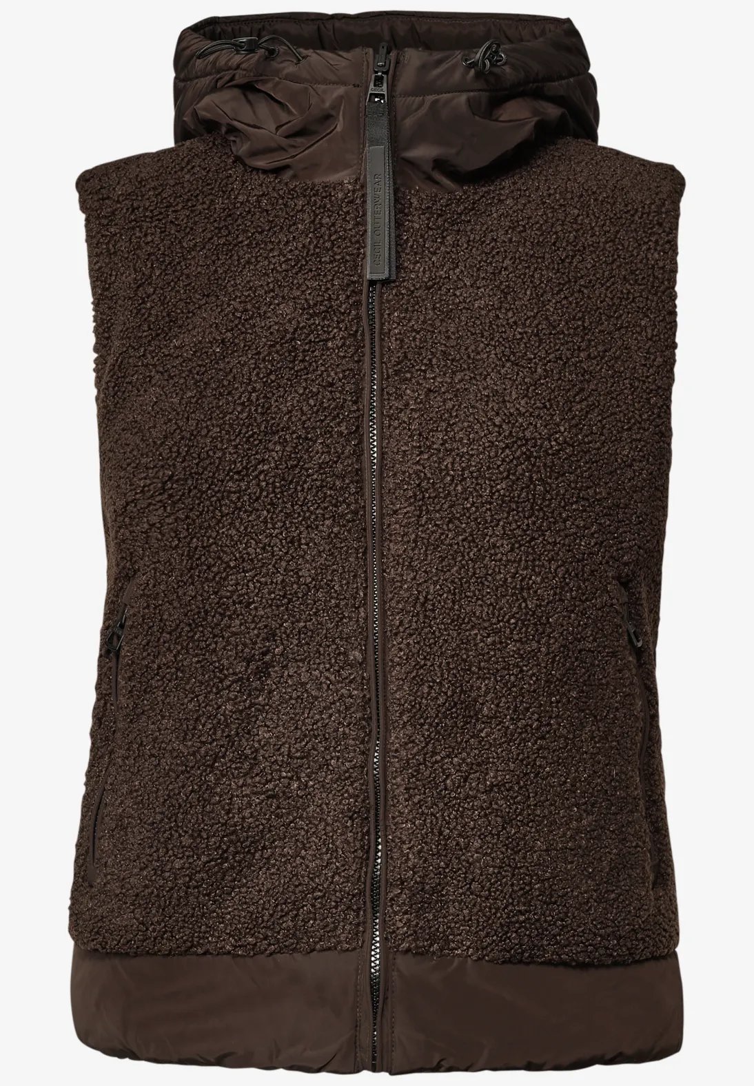 Reversible Teddy Vest - Chocolate Sauce Brown - Cecil - 4