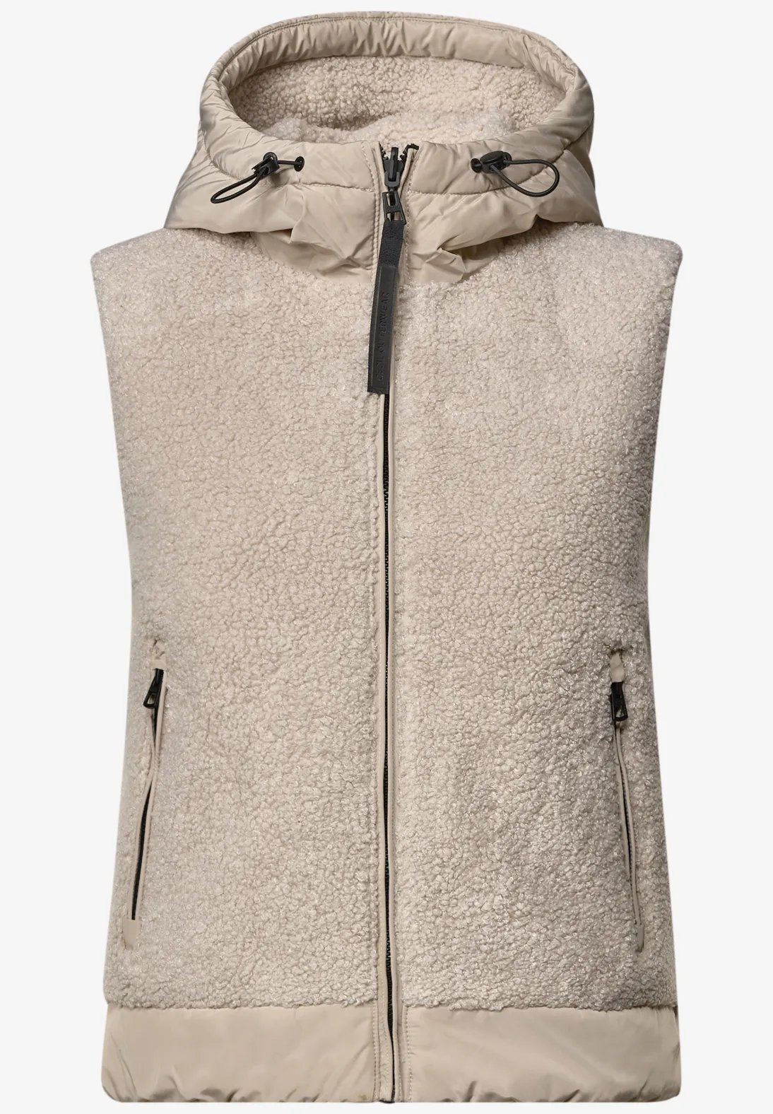 Reversible Teddy Vest - Powder Beige - Cecil - 3