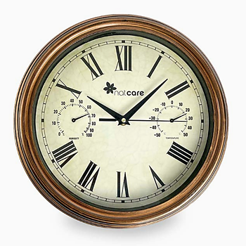 Klocka med termometer & hygrometer CLOMET
