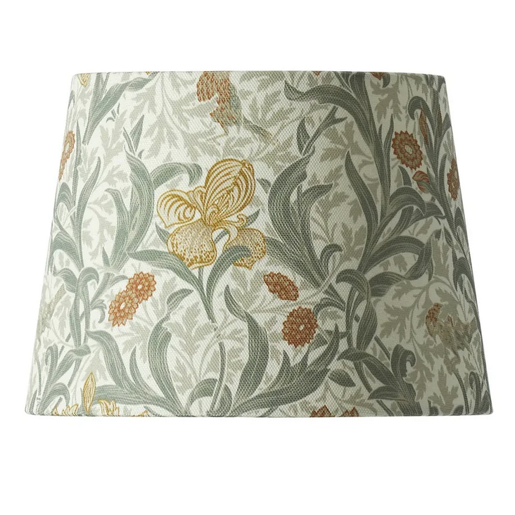 Lampskärm Qvist – Rund i Morris mönster IRIS BEIGE Ø22 H16 - 2