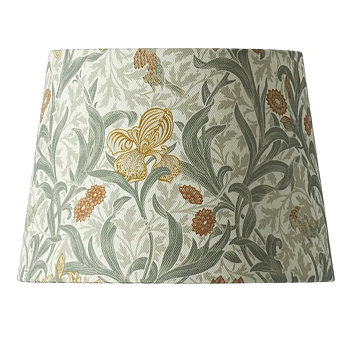 Lampskärm Qvist – Rund i Morris mönster IRIS BEIGE Ø22 H16