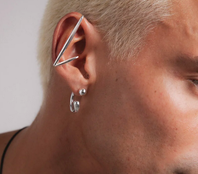 Horizons Lång Ear Cuff - Silver