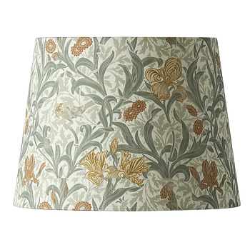 Lampskärm Qvist – Rund i Morris mönster IRIS BEIGE Ø27 H20