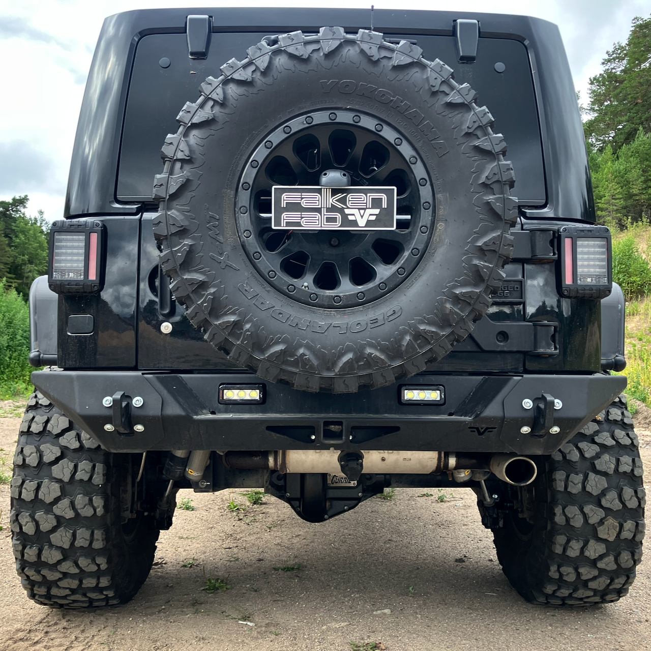 Falken Fabrication Spare Tire License Plate Relocation - JK & JL - 2