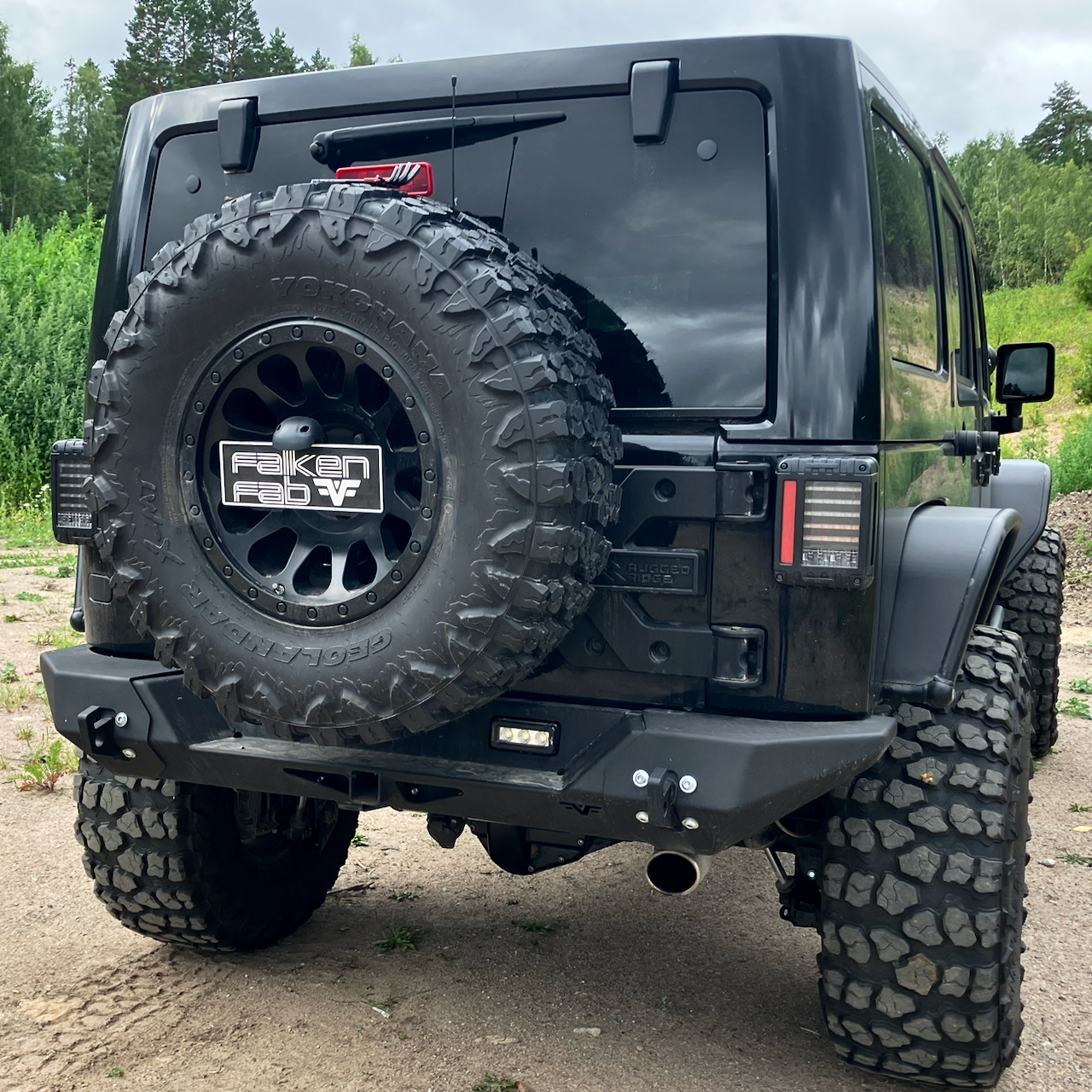 Falken Fabrication Spare Tire License Plate Relocation - JK & JL - 4