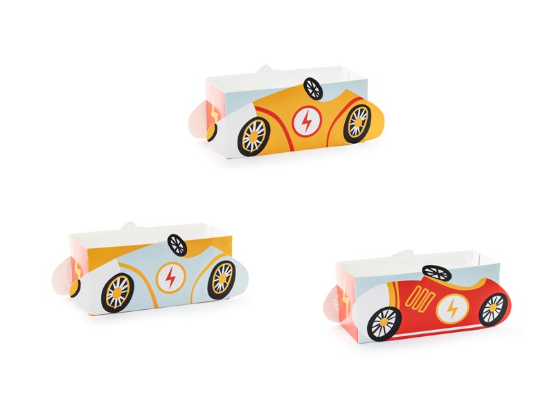Snackboxar racingbil till bilkalas 3-pack
