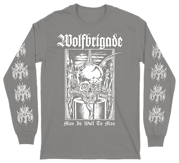 WOLFBRIGADE - Man is Wolf To Man GRÅ Longsleeve (PRE-ORDER)