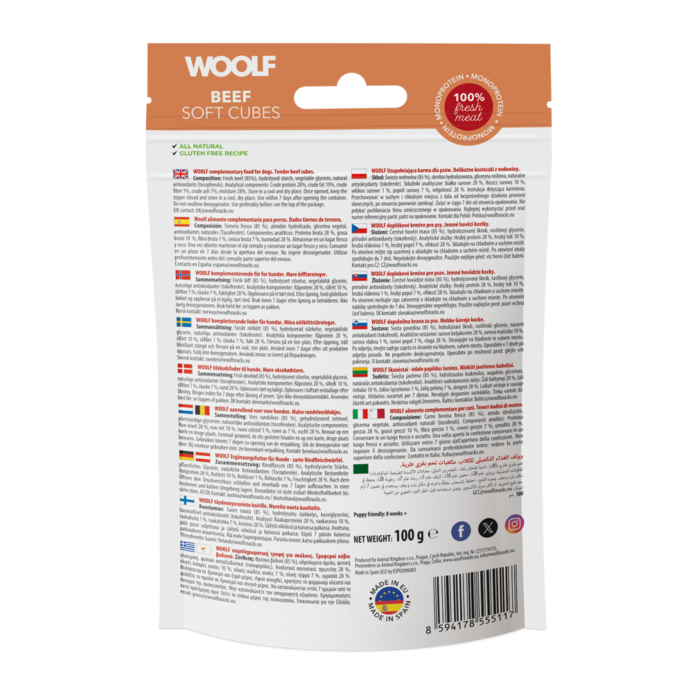 Woolf beef soft cubes - 2