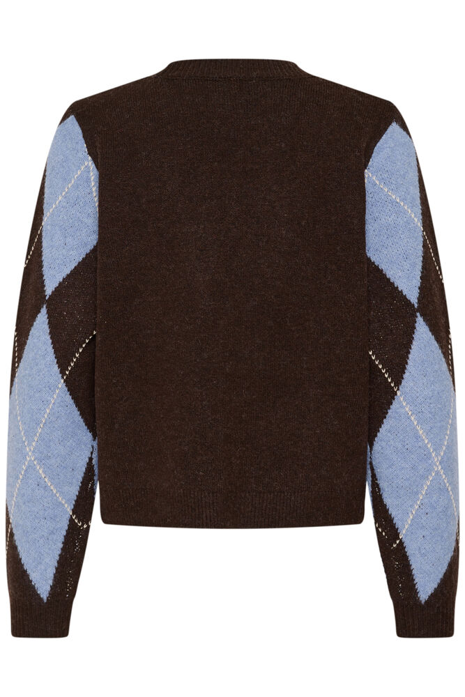 Argyle cardigan blue/brown - 6