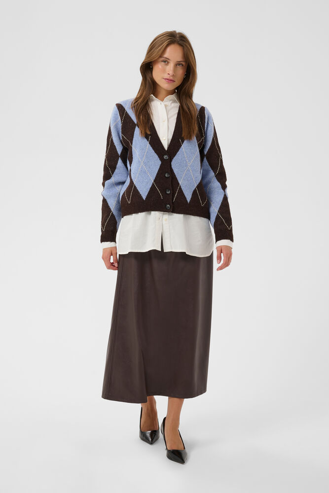 Argyle cardigan blue/brown - 3