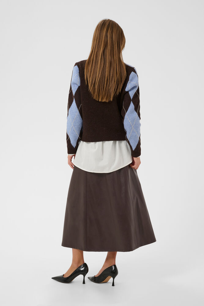 Argyle cardigan blue/brown - 4