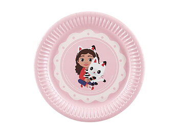 Rosa Gabby's Dollhouse papptallrikar 18 cm