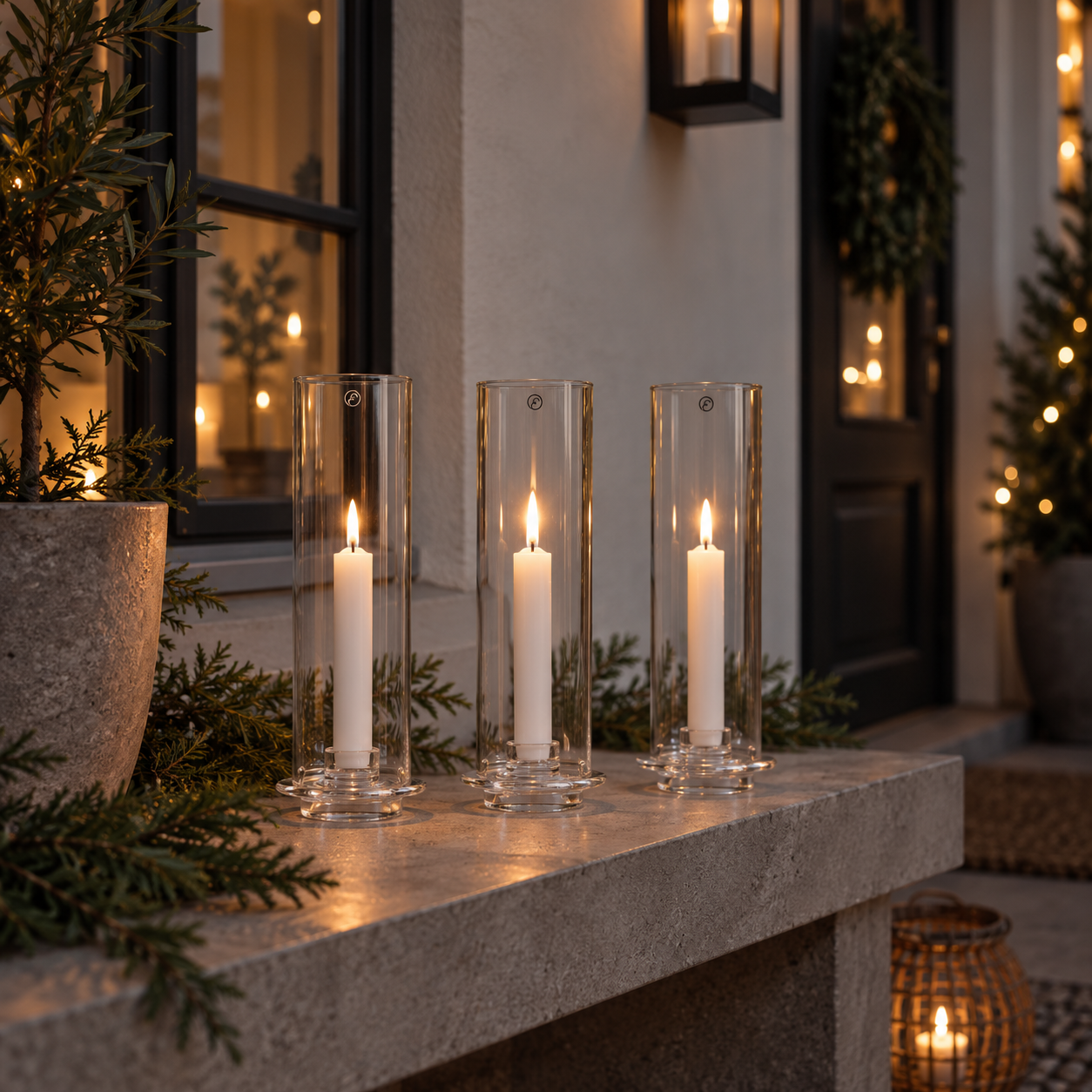Ernst Lantern for taper candles 27,5x9 cm – Glass - 2