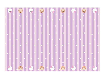 Gabby's Dollhouse bordsduk 180 x 120 cm i lila och rosa