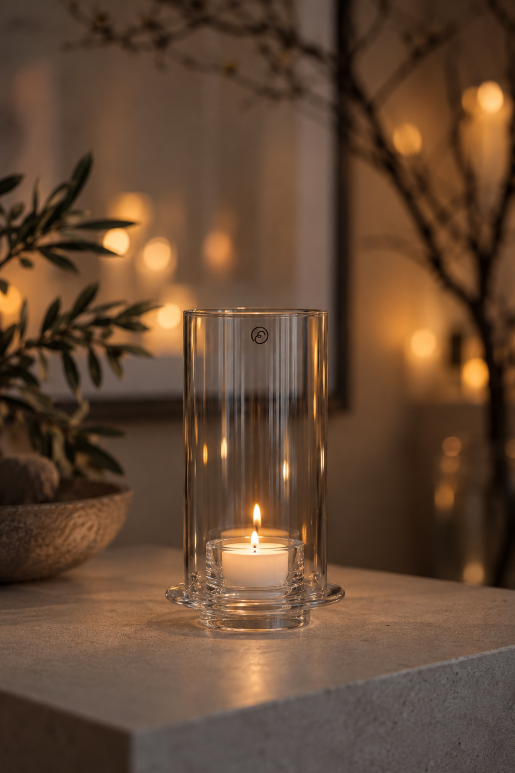 Ernst Lantern for tea lights 18x10 cm – Glass