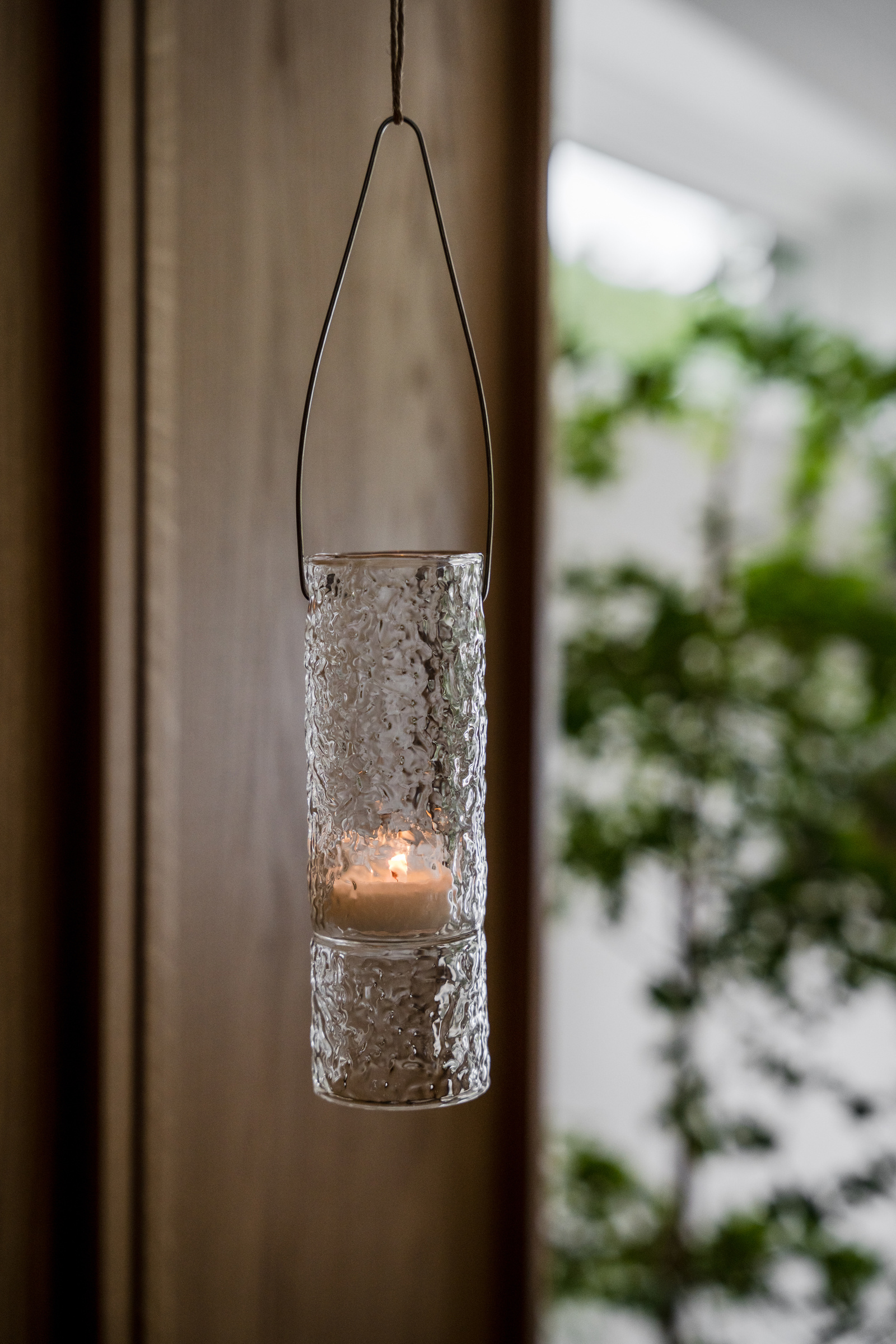 Ernst Textured Hanging Lantern 15x5.5 cm – Glass - 2