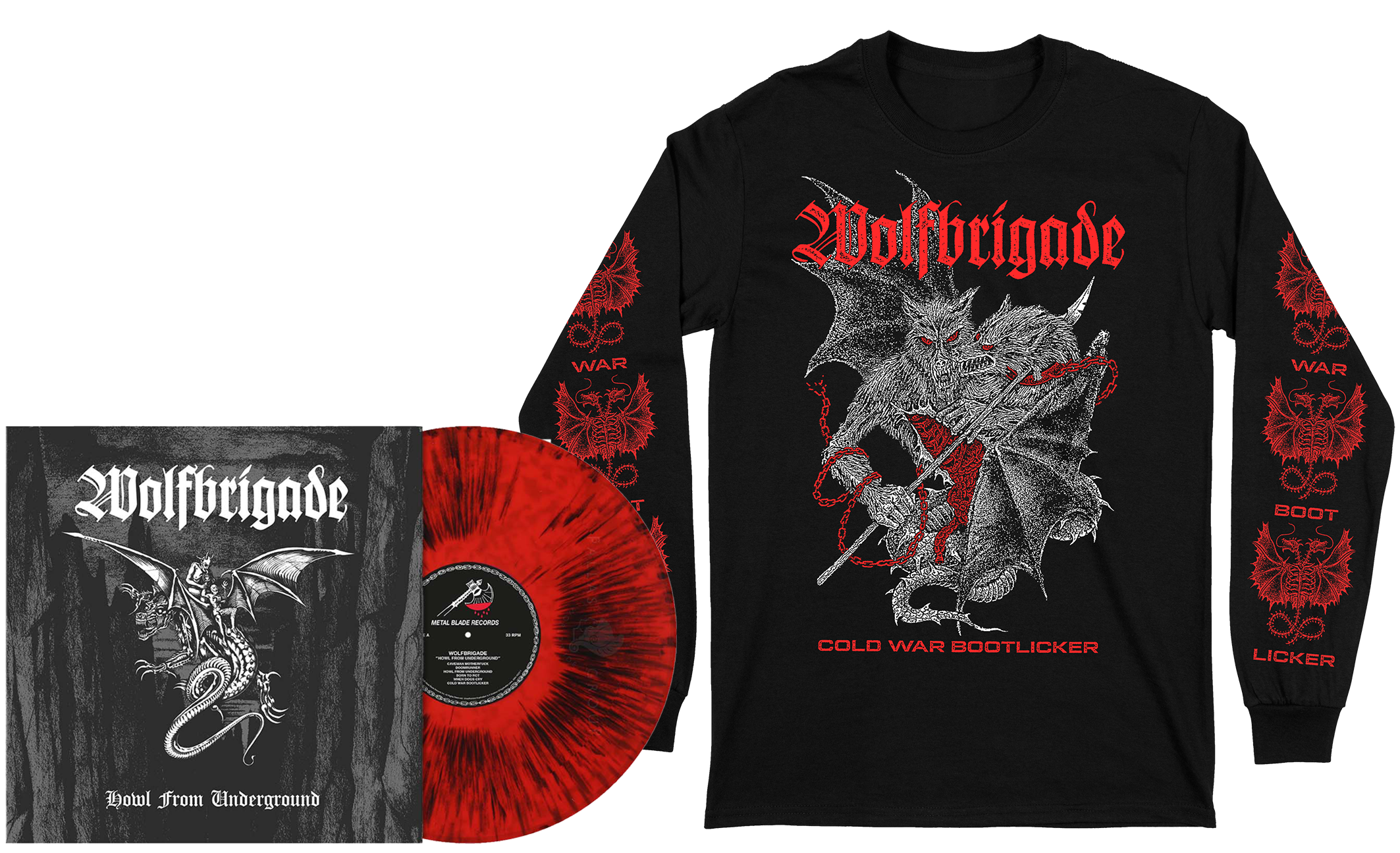 WOLFBRIGADE - Howl From Underground LP + Cold Longsleeve BUNDLE (PRE-ORDER)